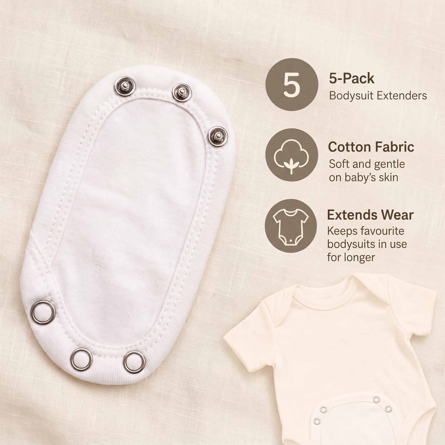 Baby Bodysuit Extender Set