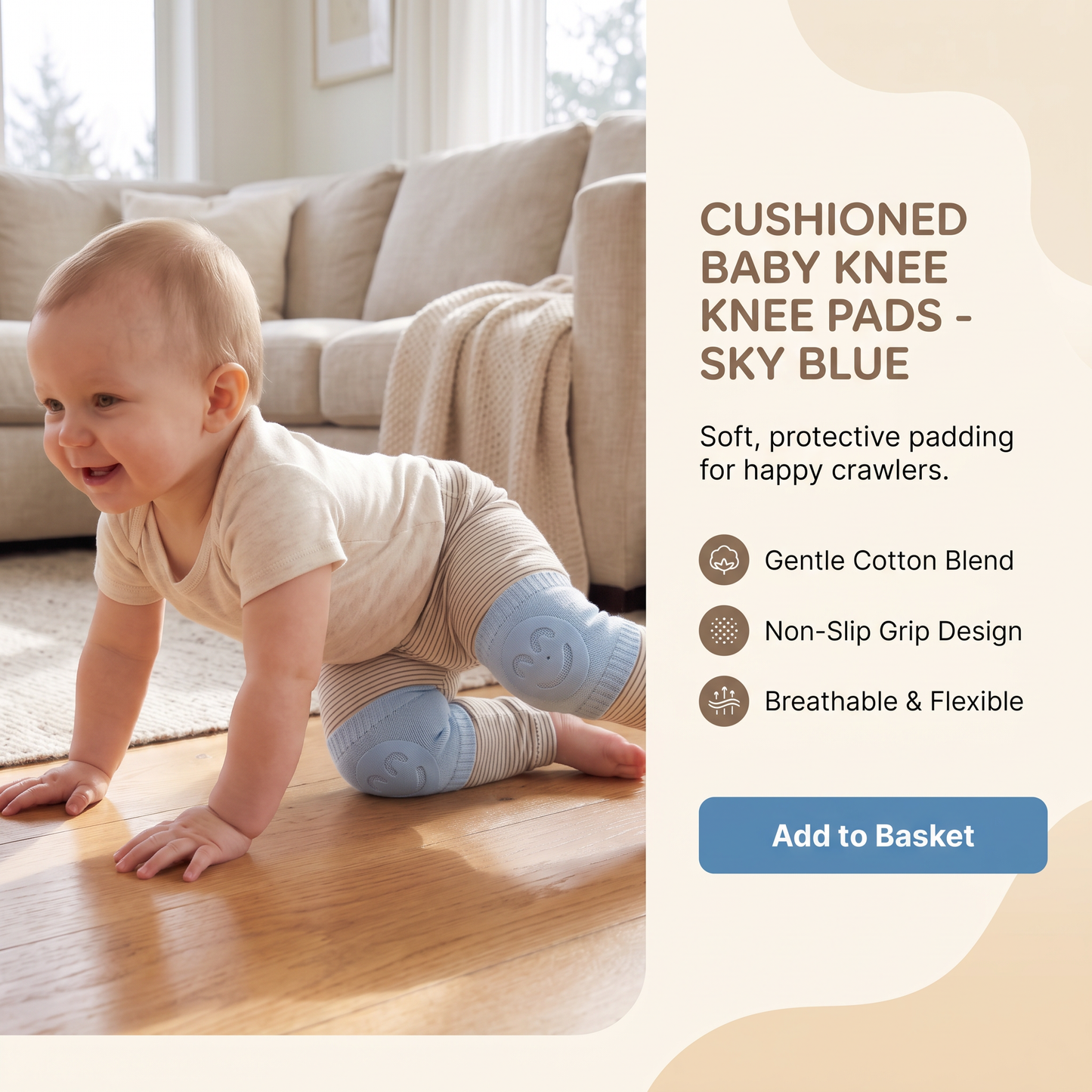 Anti Slip Baby Knee Pads for Crawling