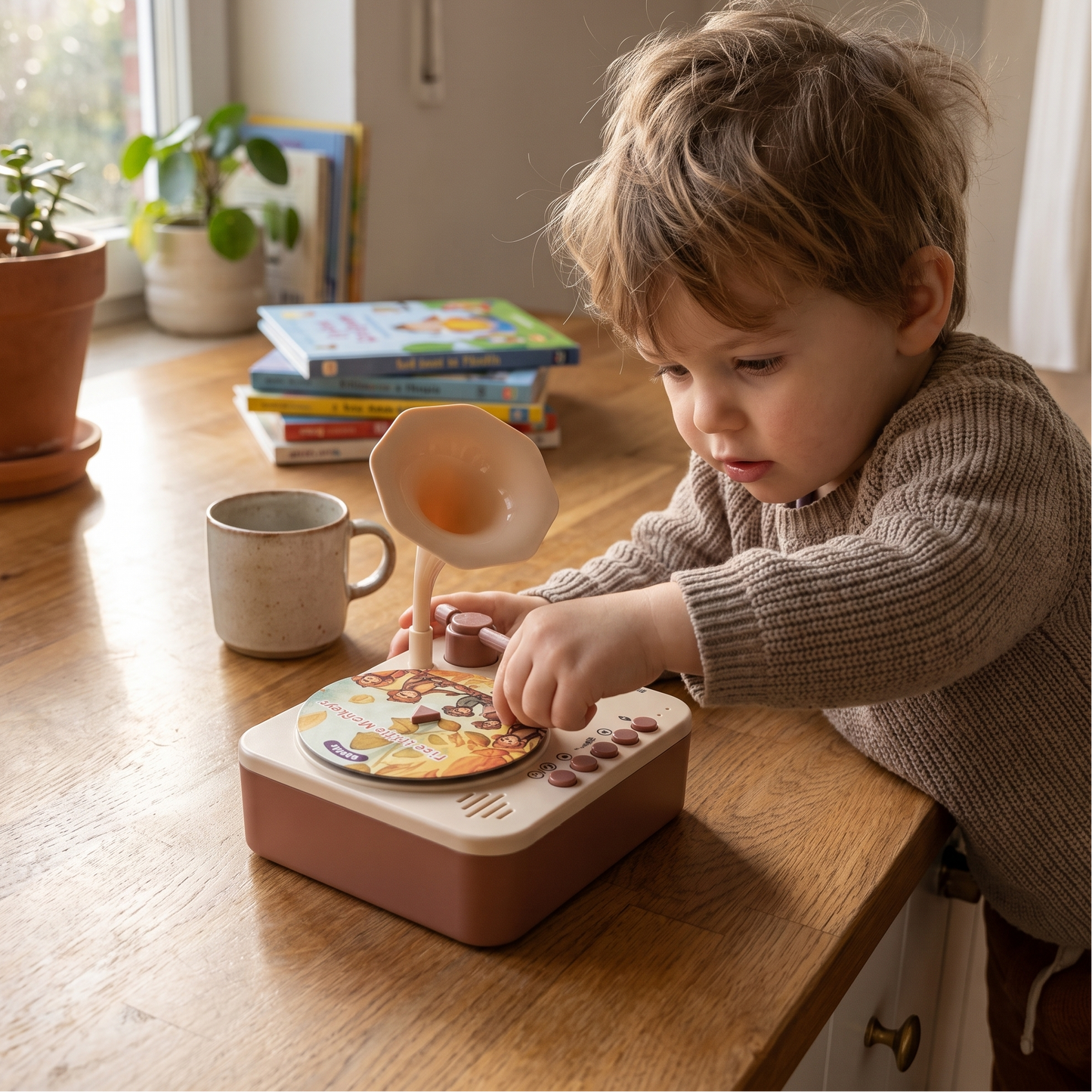 Kids Record Player with Stories & Songs (96 Cards)