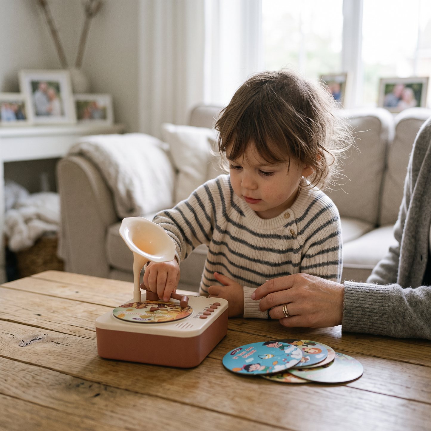 Kids Record Player with Stories & Songs (96 Cards)