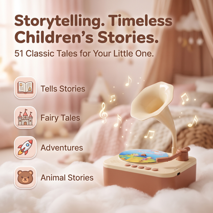 Kids Record Player with Stories & Songs (96 Cards)