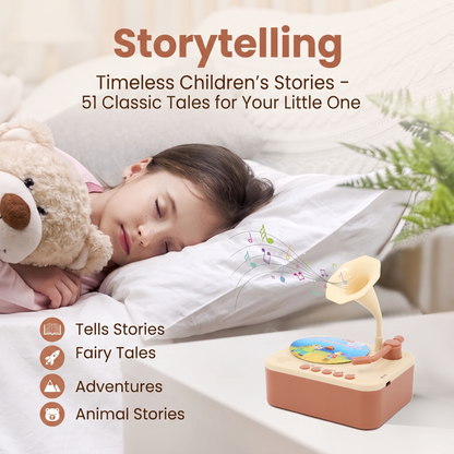 Kids Record Player with Stories & Songs (96 Cards)