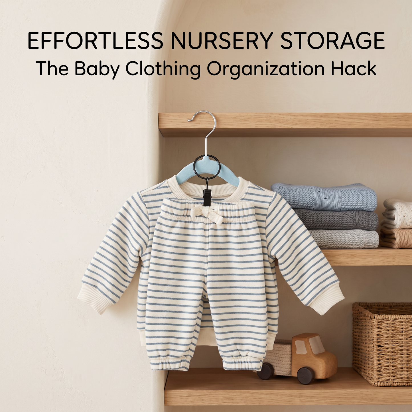 Baby Clothes Organisation Hanger Clips – 10 Pack