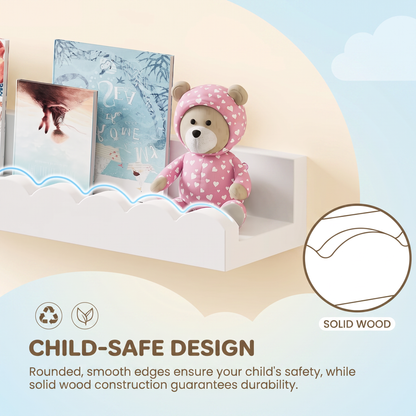 Scalloped Wooden Nursery Shelf