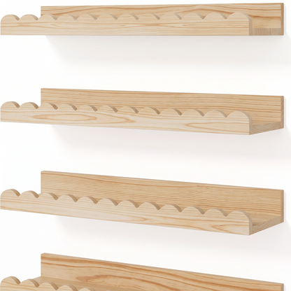 Scalloped Wooden Nursery Shelf