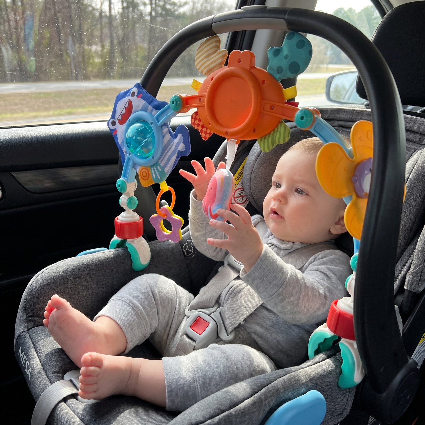 Baby Pram Activity Arch with Hanging Toys
