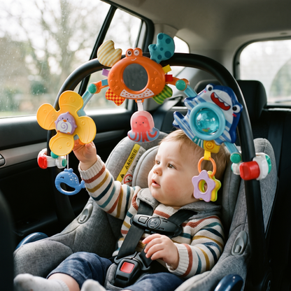 Baby Pram Activity Arch with Hanging Toys