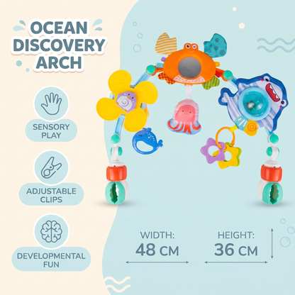 Baby Pram Activity Arch with Hanging Toys