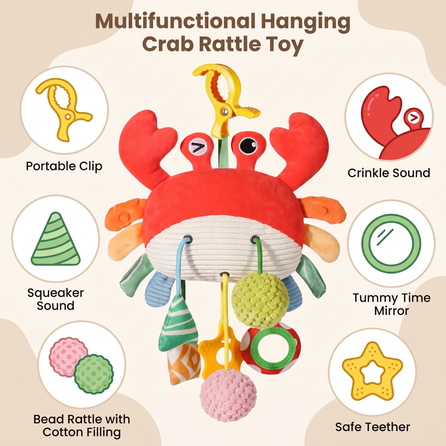 Baby Pram Spiral Activity Toy