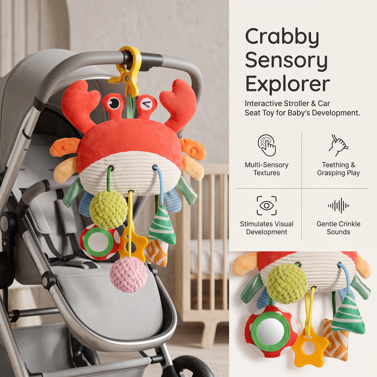 Baby Pram Spiral Activity Toy