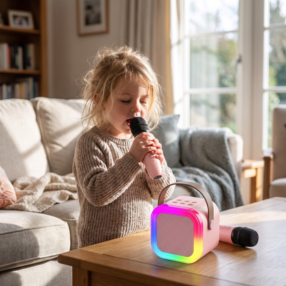 Kids Karaoke Machine with 2 Wireless Microphones
