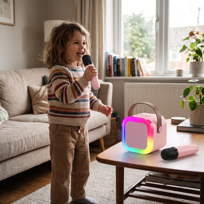 Kids Karaoke Machine with 2 Wireless Microphones