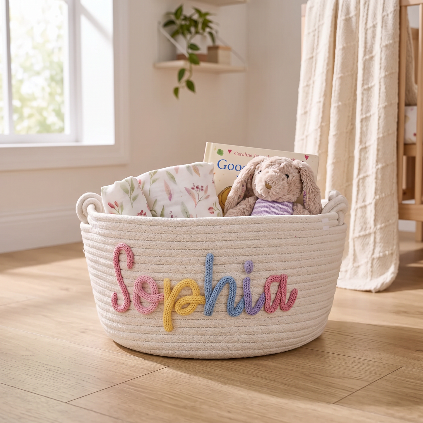 Personalised Knitted Nursery Storage Basket