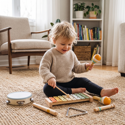 Wooden Musical Instrument Set for Kids