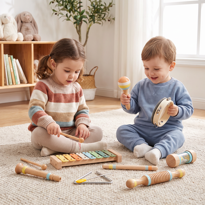 Wooden Musical Instrument Set for Kids