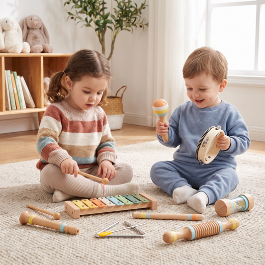Wooden Musical Instrument Set for Kids