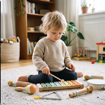 Wooden Musical Instrument Set for Kids