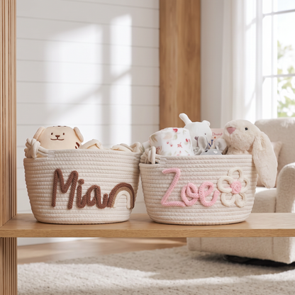 Personalised Knitted Nursery Storage Basket