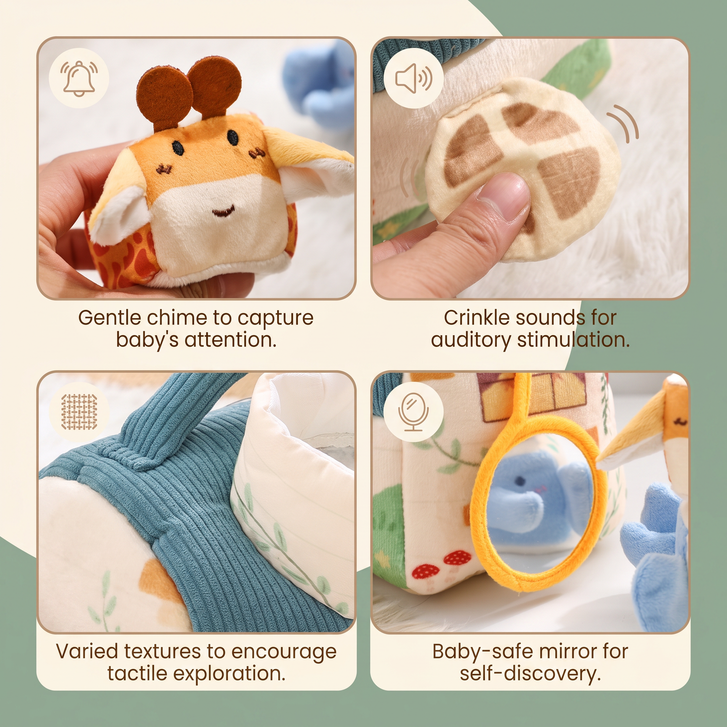 Plush Animal Friends Sensory House with 5 Animals