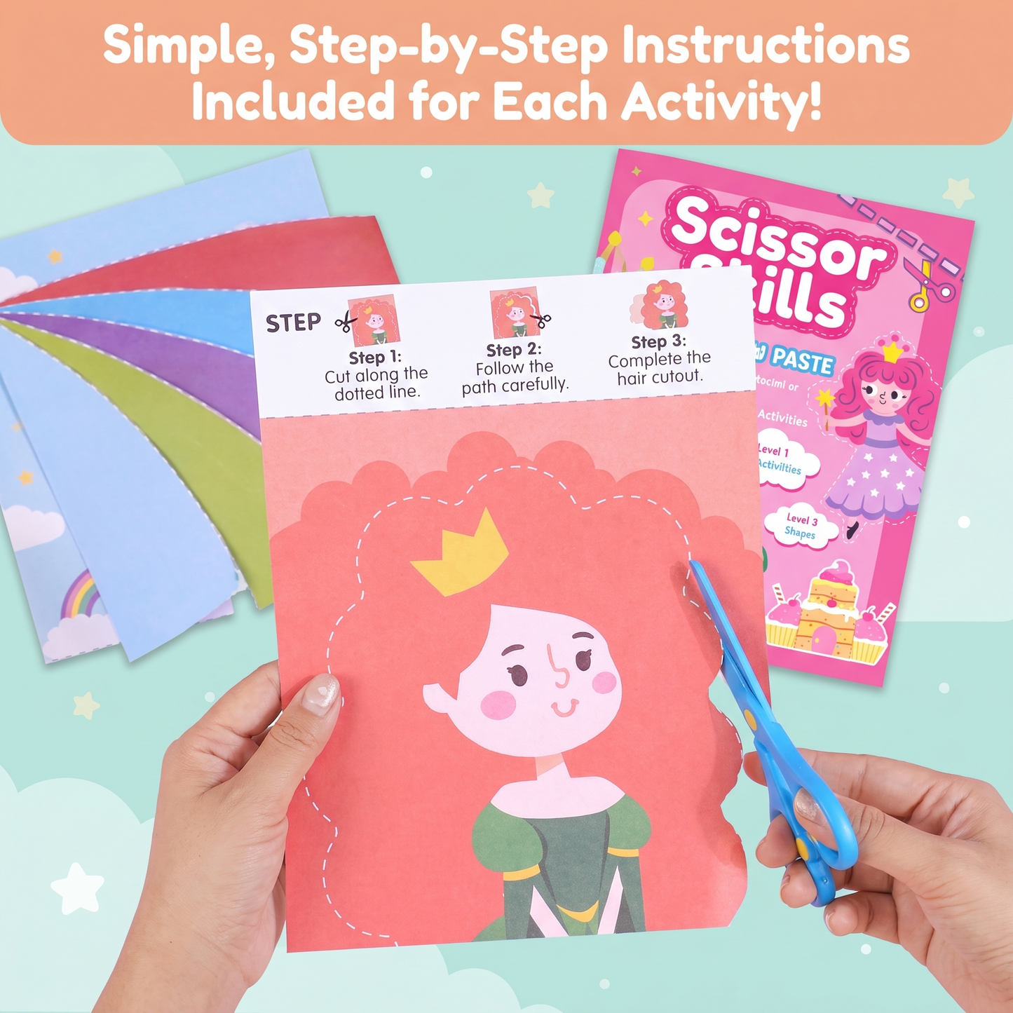 Scissor Practice & Craft Activity Set for Kids