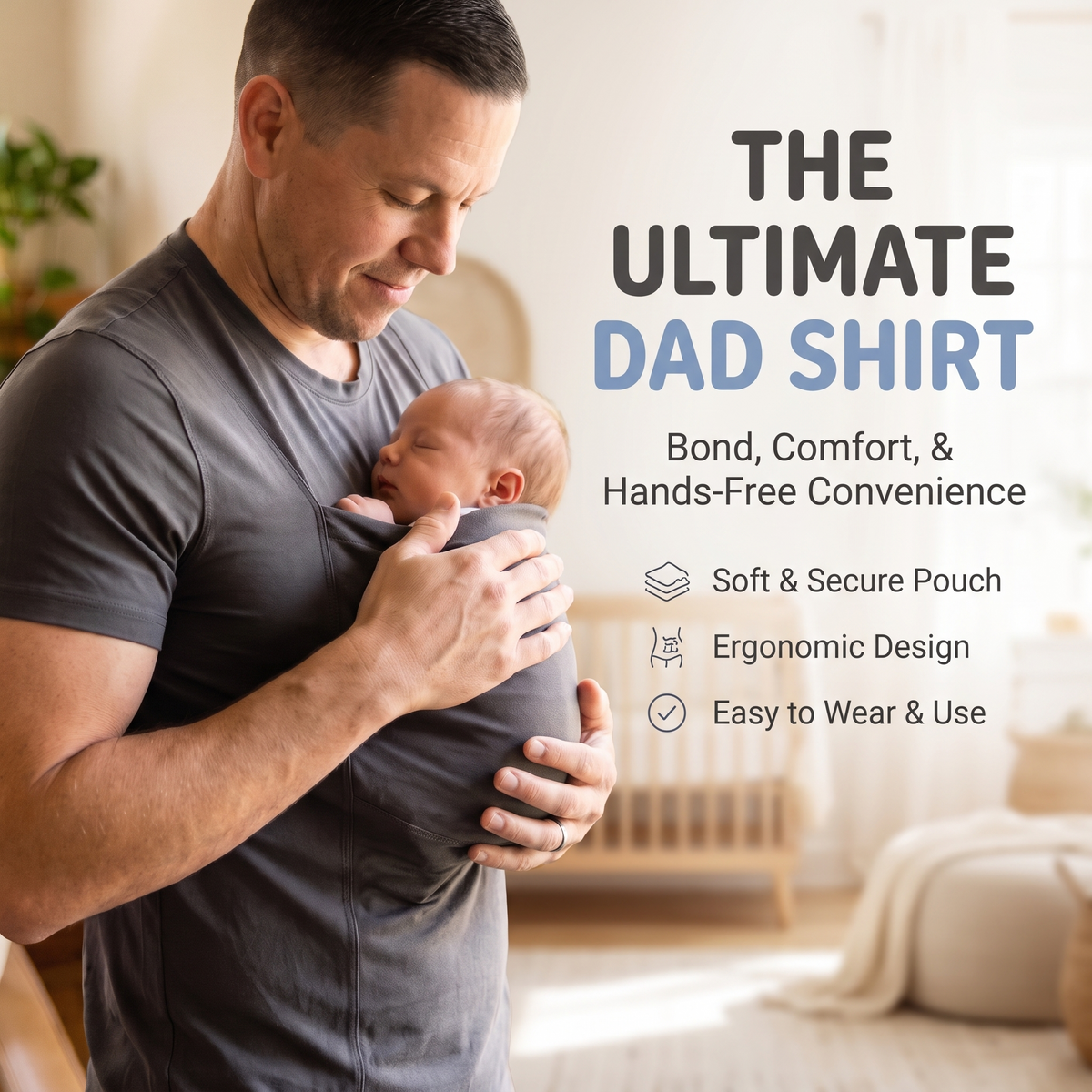 Kangaroo Baby Carrier Shirt for Newborns