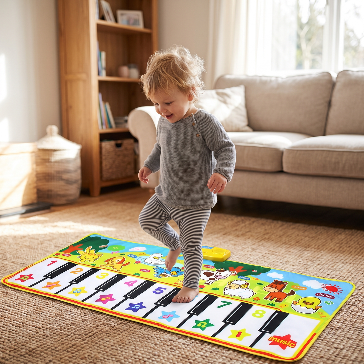 Interactive Farm Animal Piano Play Mat for Kids