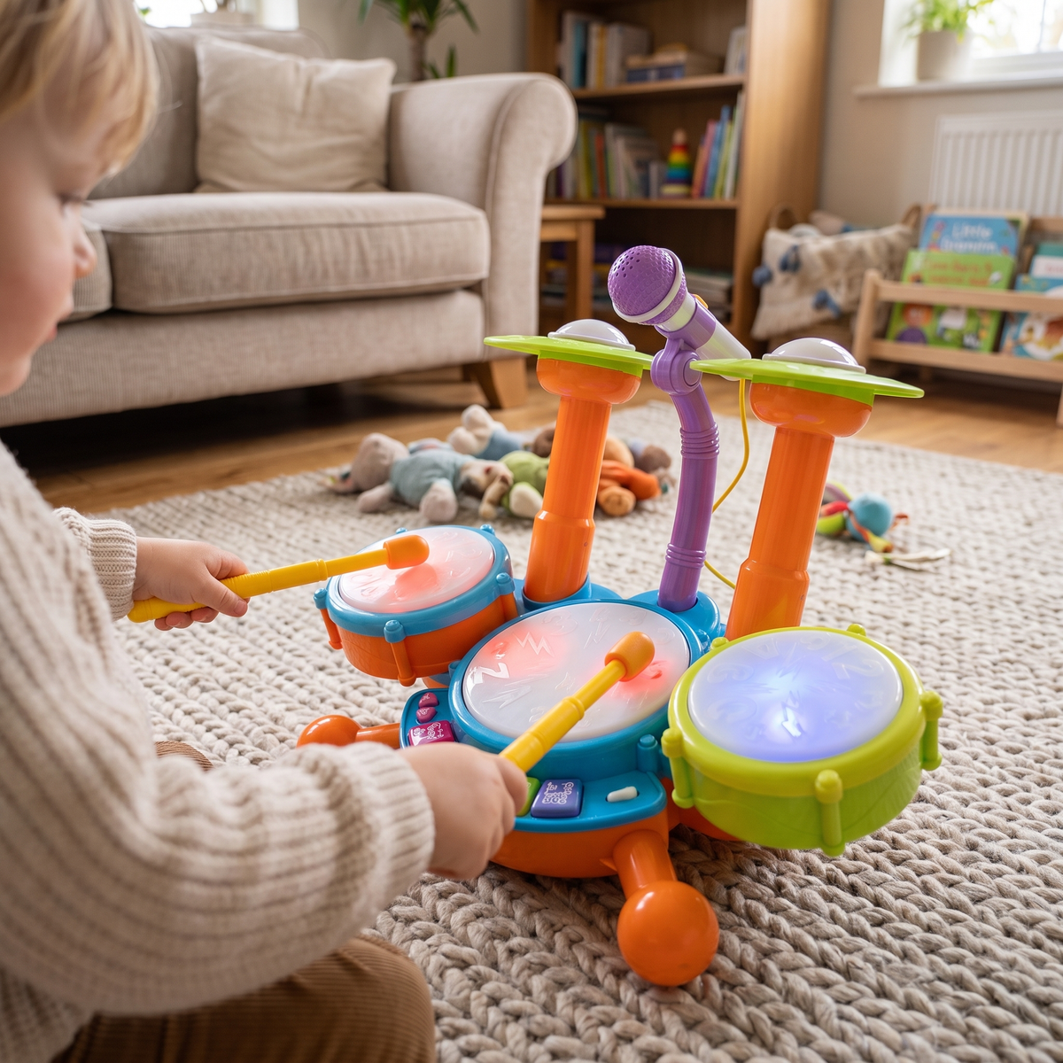 My First Drum Set with Music & Lights