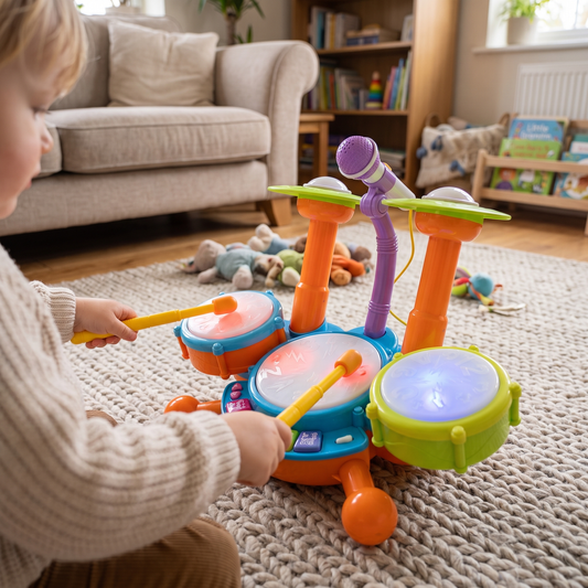 My First Drum Set with Music & Lights