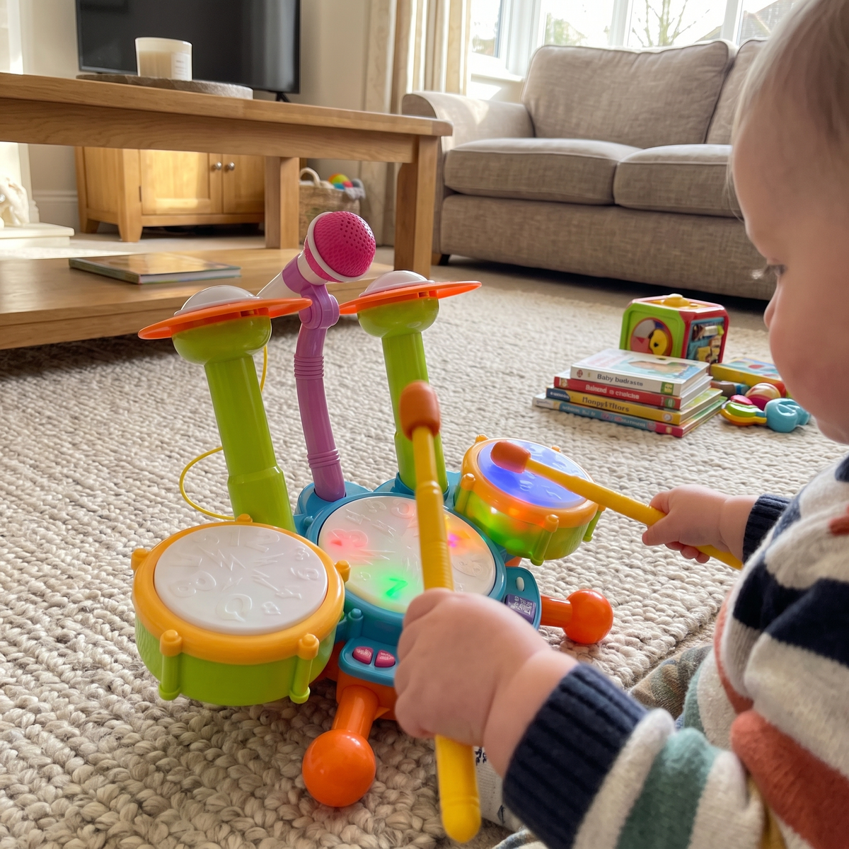 My First Drum Set with Music & Lights