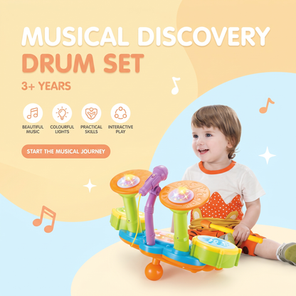 My First Drum Set with Music & Lights