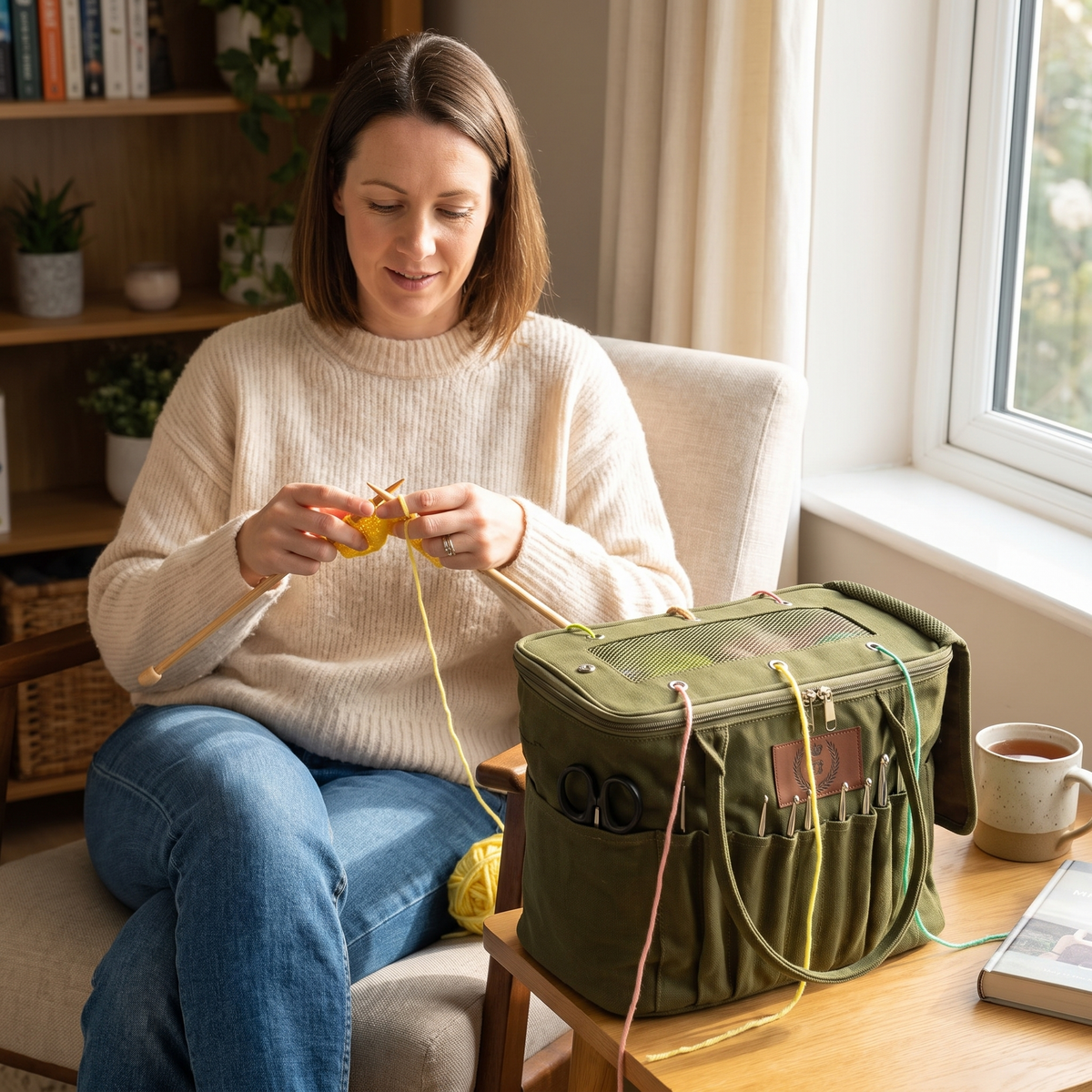 Personalised Yarn Storage Bag for Knitting & Crochet