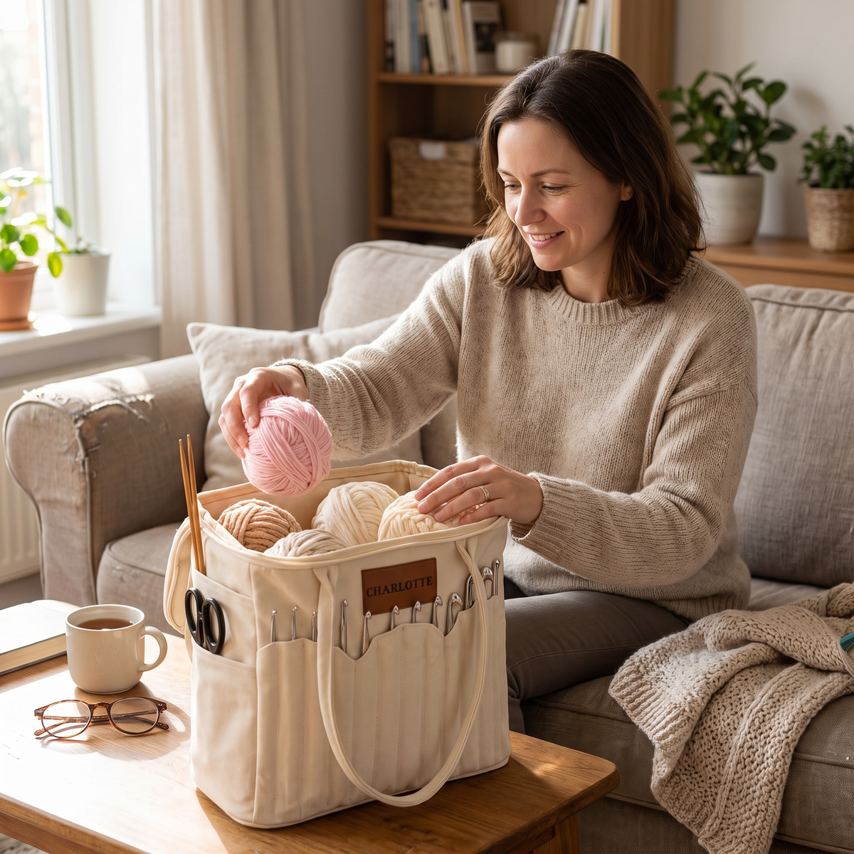 Personalised Yarn Storage Bag for Knitting & Crochet