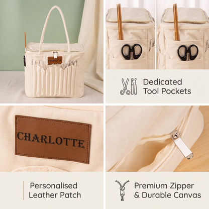 Personalised Yarn Storage Bag for Knitting & Crochet