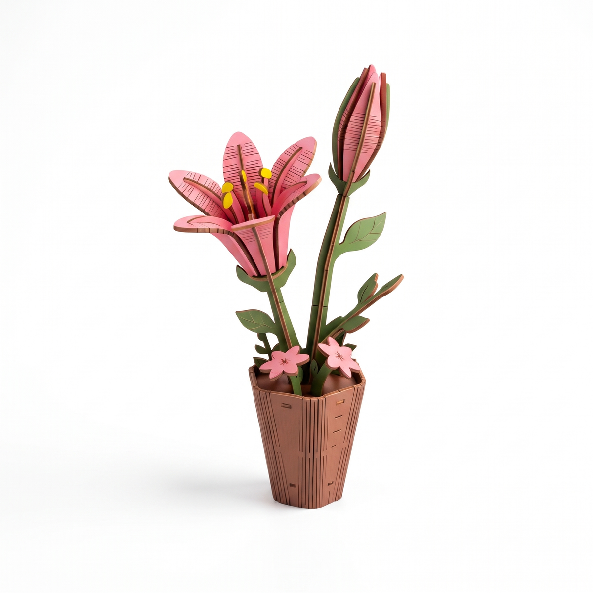 3D Wooden Flower & Plant Puzzle Building Kit