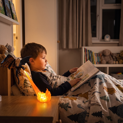 Fire Breathing Dragon Light for Bookshelf & Desk