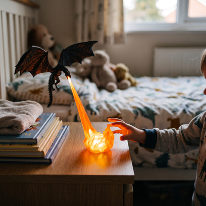 Fire Breathing Dragon Light for Bookshelf & Desk