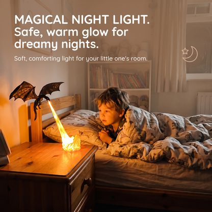 Fire Breathing Dragon Light for Bookshelf & Desk