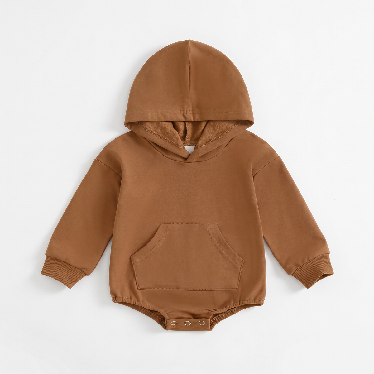 Cosy Hooded Baby Romper with Front Pocket
