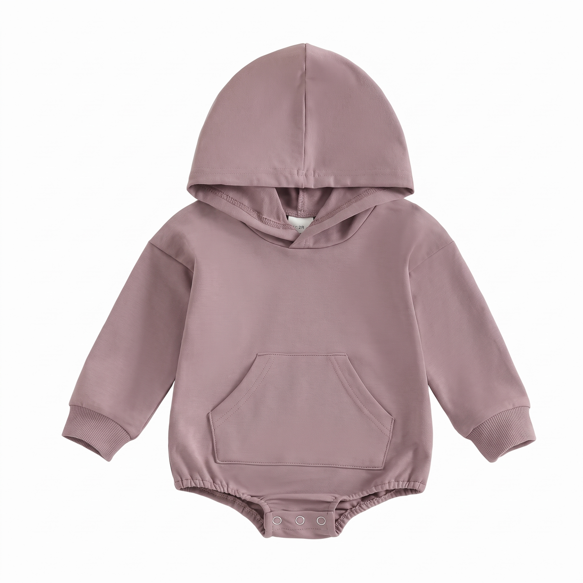 Cosy Hooded Baby Romper with Front Pocket