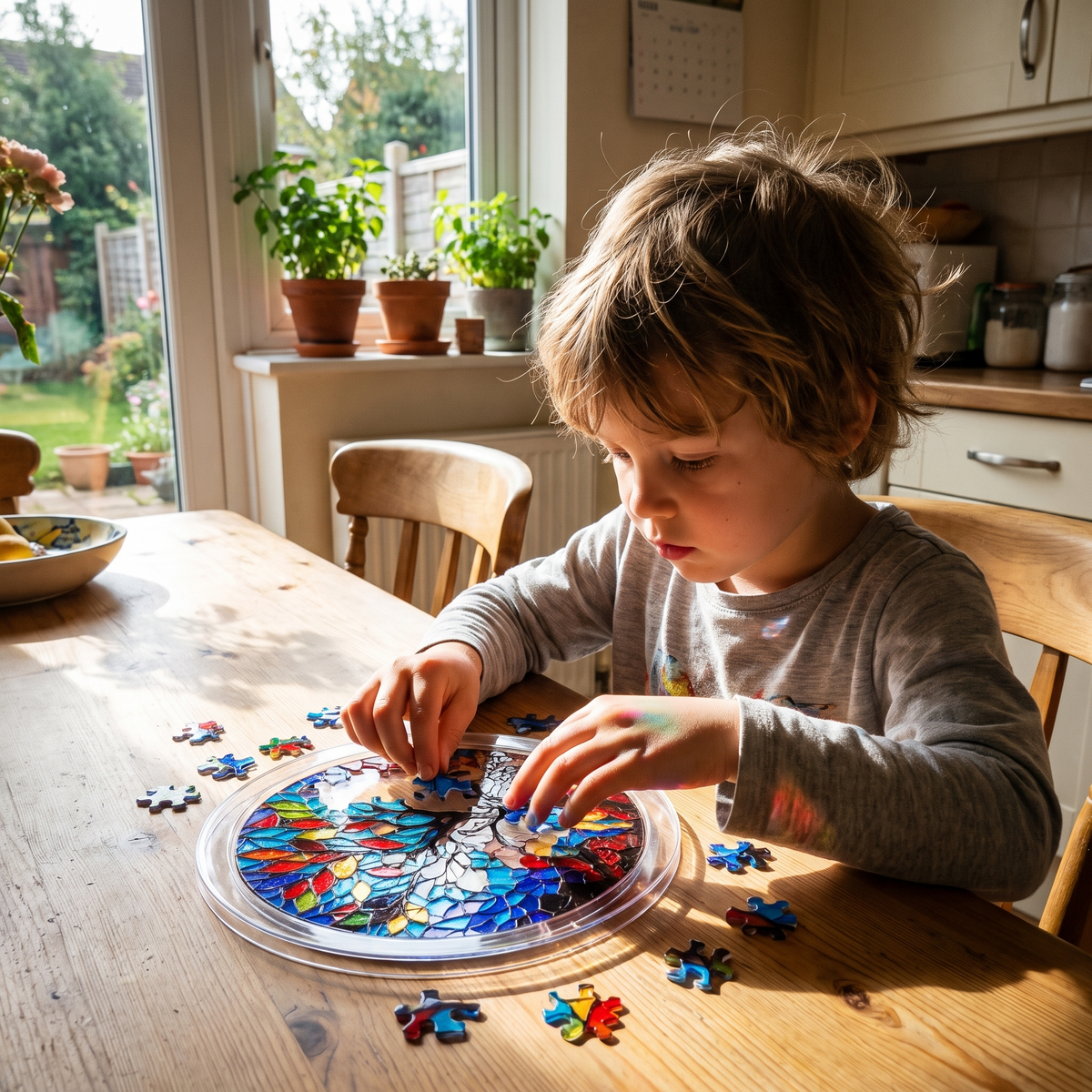 Stained Glass Suncatcher Puzzle for Windows