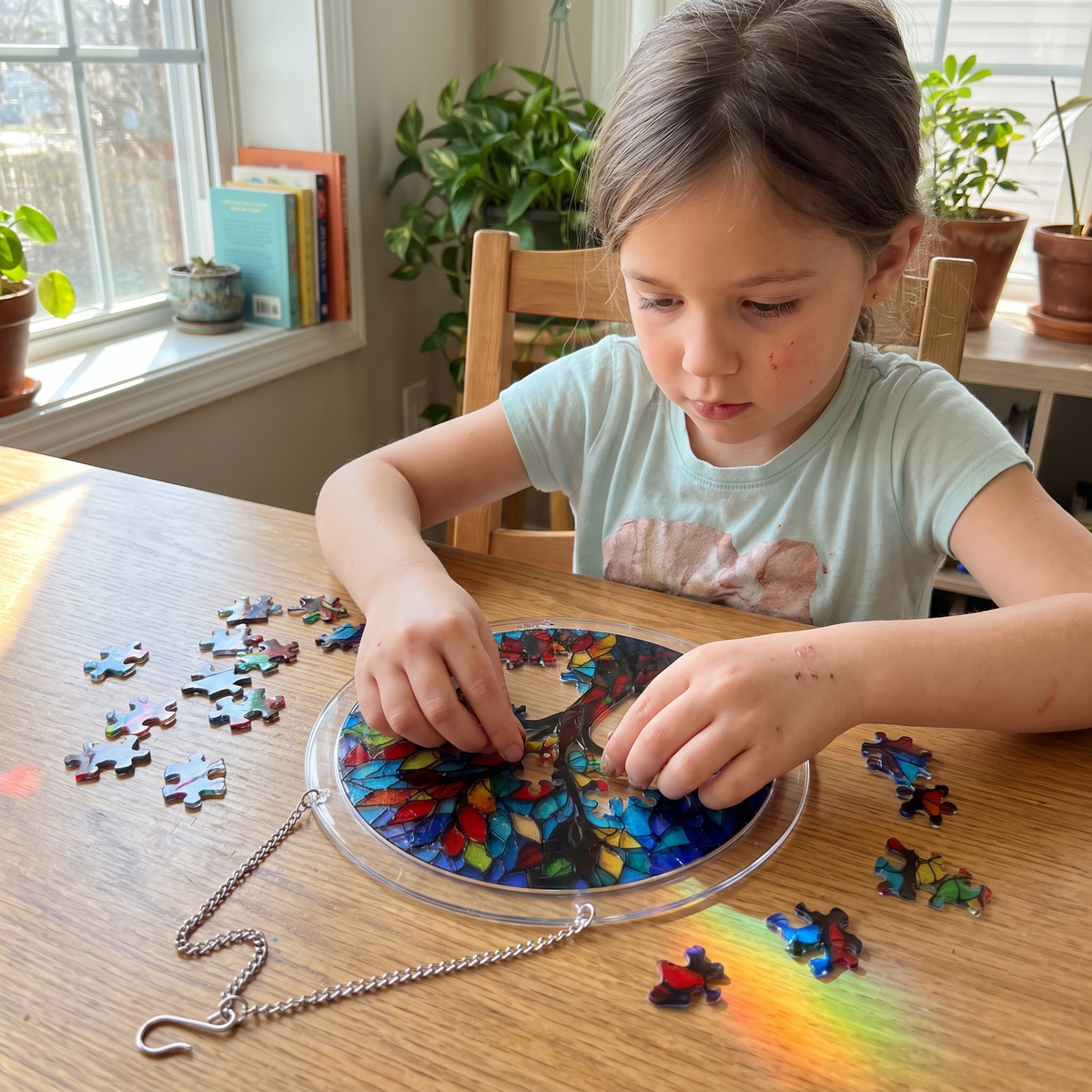 Stained Glass Suncatcher Puzzle for Windows