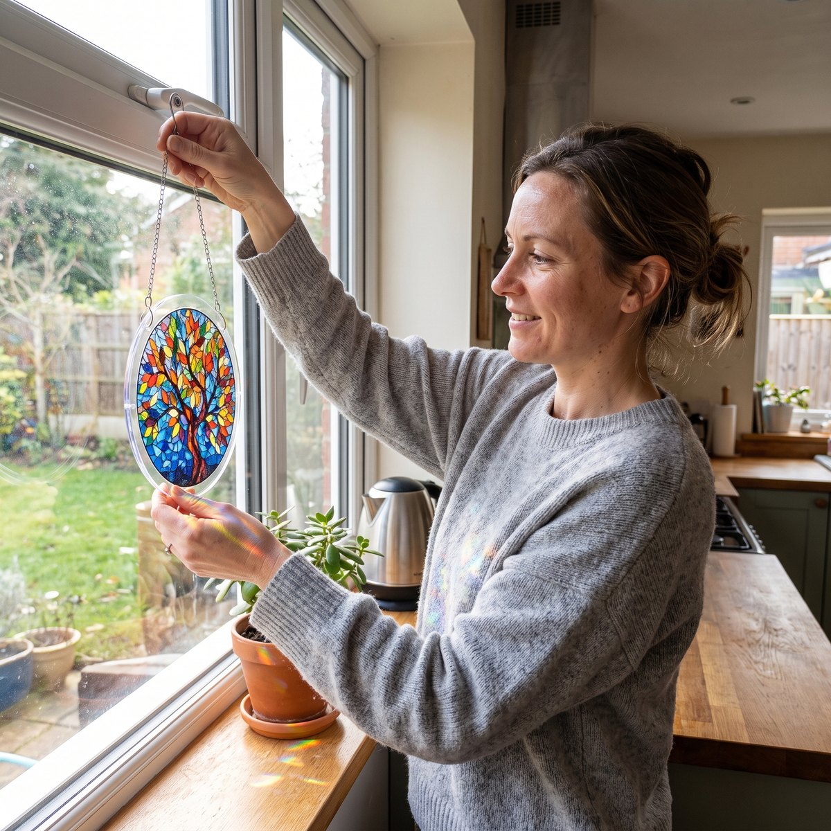 Stained Glass Suncatcher Puzzle for Windows