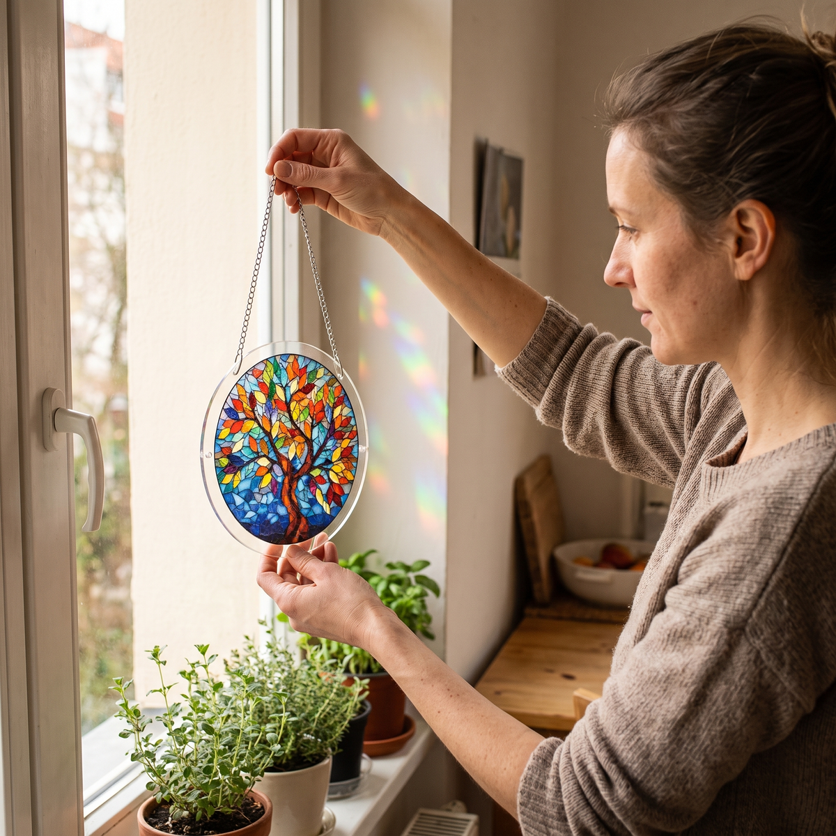 Stained Glass Suncatcher Puzzle for Windows