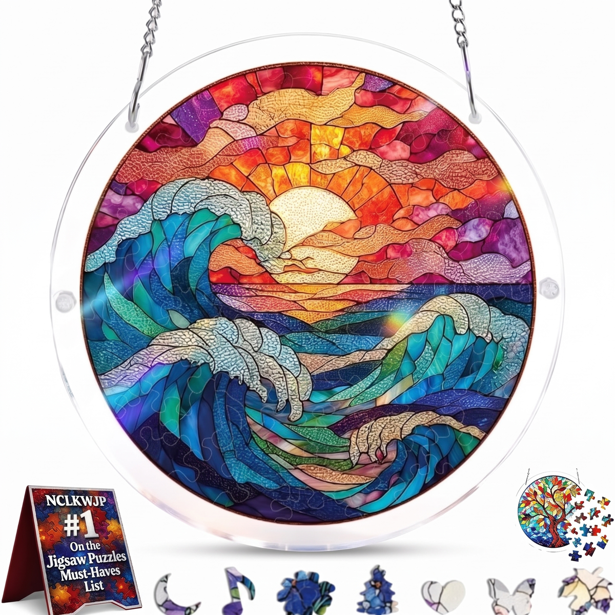 Stained Glass Suncatcher Puzzle for Windows