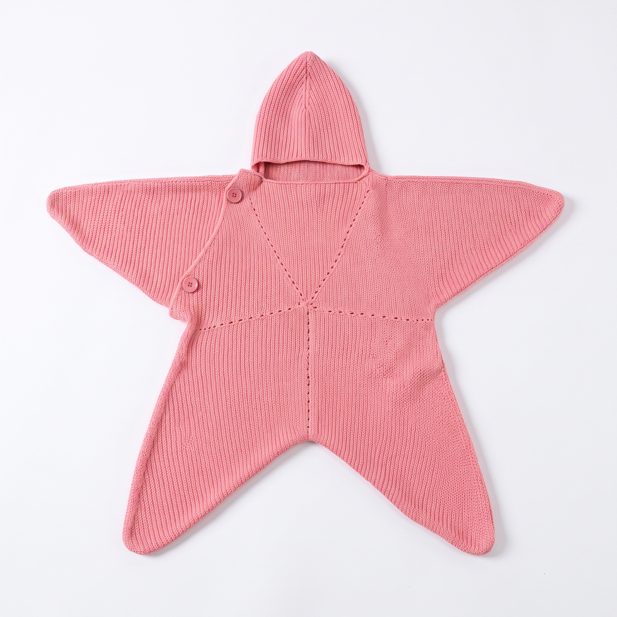 Baby Starfish Suit with Cosy Hood - Knitted & Crocheted
