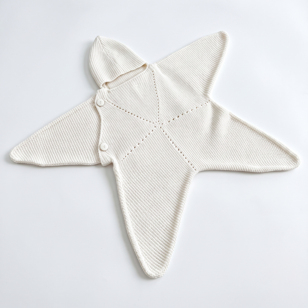 Baby Starfish Suit with Cosy Hood - Knitted & Crocheted