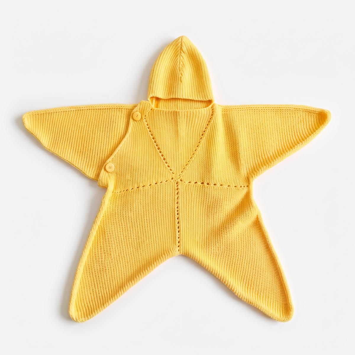 Baby Starfish Suit with Cosy Hood - Knitted & Crocheted