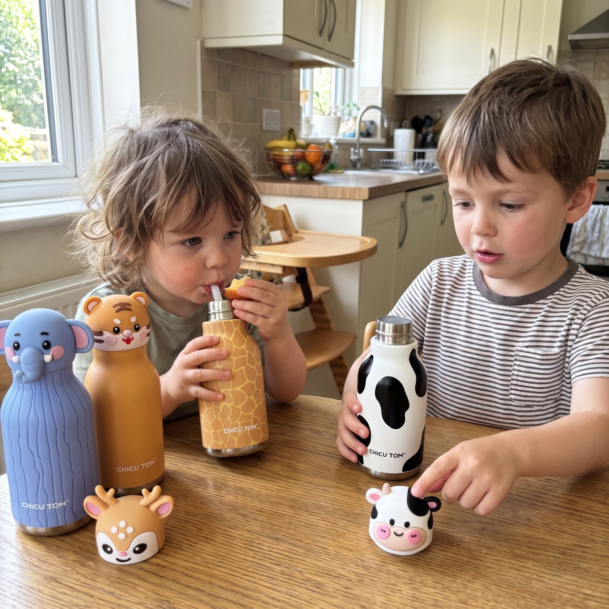 Kids Animal Insulated Stainless Steel Water Bottle