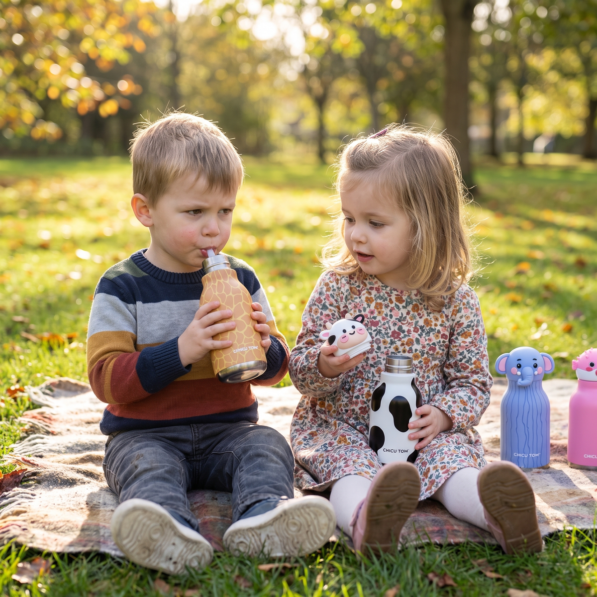 Kids Animal Insulated Stainless Steel Water Bottle