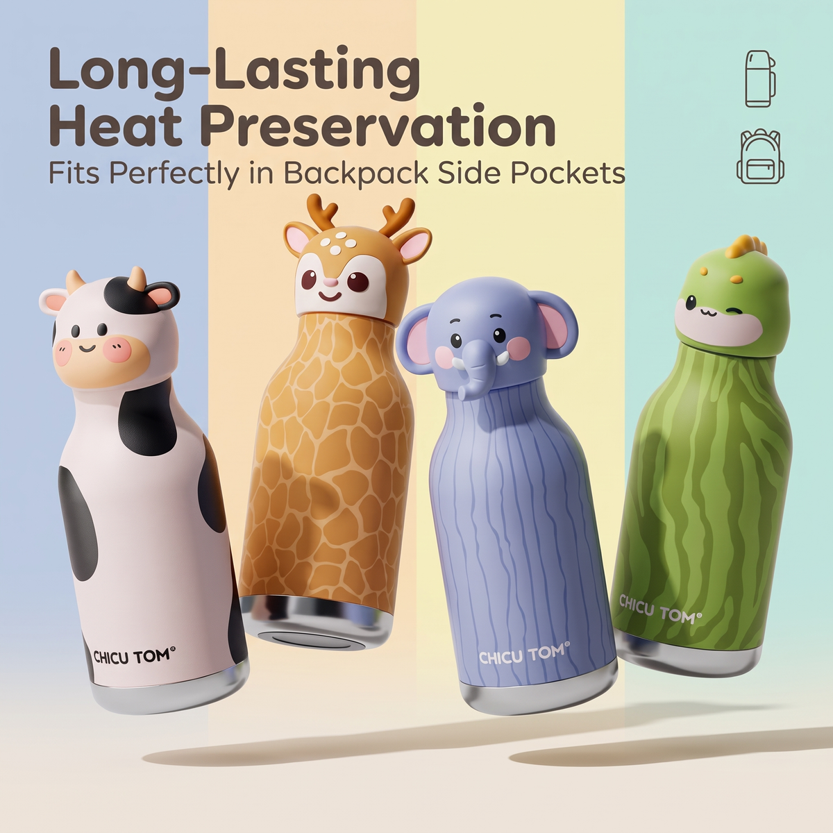 Kids Animal Insulated Stainless Steel Water Bottle